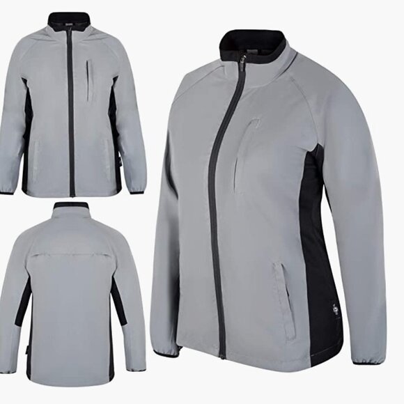BTR Ladies High Visibility Reflective Silver/Pink Cycling and Running Jacket - Picture 6 of 9